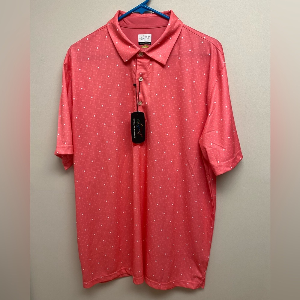 Pink Greg Norman Golf Polo